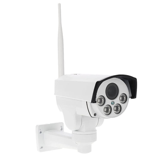 HD 1080P PTZ Outdoor Security Wireless WiFi IP Camera 5X Zoom 2.7-13.5mm Varifocal Lens IR Cut Built-in Micro SD Card Slot Remote Viewing Motion