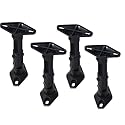 VideoSecu 4 Black Universal Satellite Speaker Mounts/Brackets for Walls and Ceilings 1VE (Black, 4 Pack)
