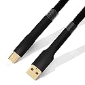 Monosaudio Audiophile USB 4N 99.998% OFC Pure Copper 24K Gold Plated USB2.0 A to B Cable - Fast Transfer HiFi for DAC, Printer, Amplifiers, Speakers