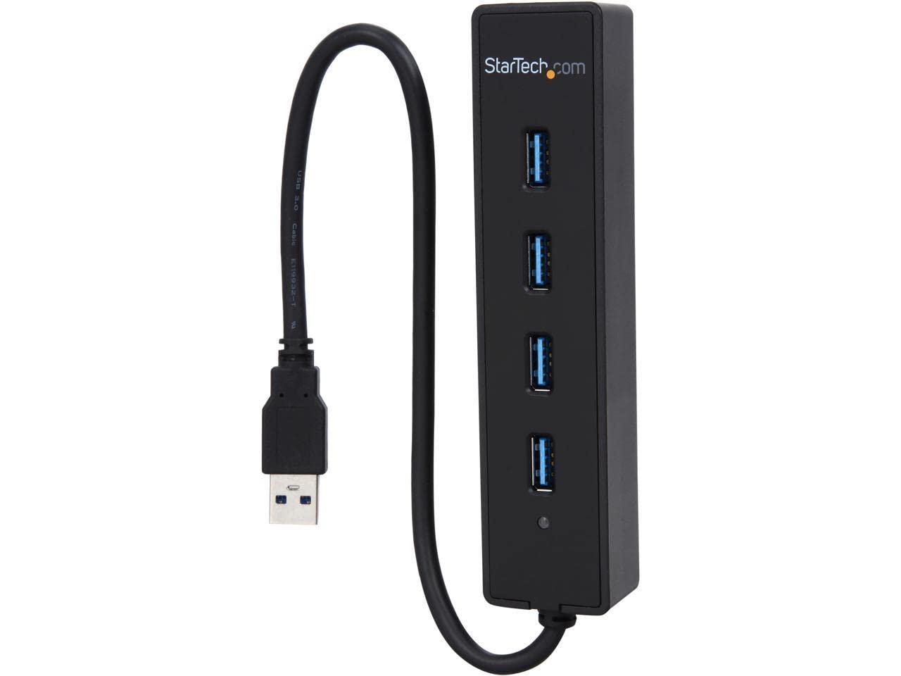 StarTech 4-Port USB 3.0 Hub 5Gbps with Built-in Cable (ST4300PBU3)