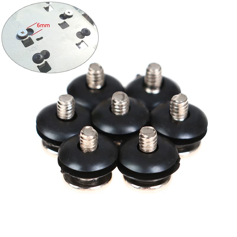 VizGiz 20 Pack 3.5 inch HDD Screws 6#-32 Shockproof Screw Rubber Ring Washer Anti-Vibration Mounted Bolts for PC Computer Chassis Case 3.5'' HDD Hard