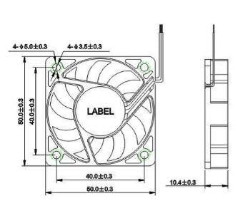 Everflow 12V DC 3 Pin Fans (50x10mm, High Speed)