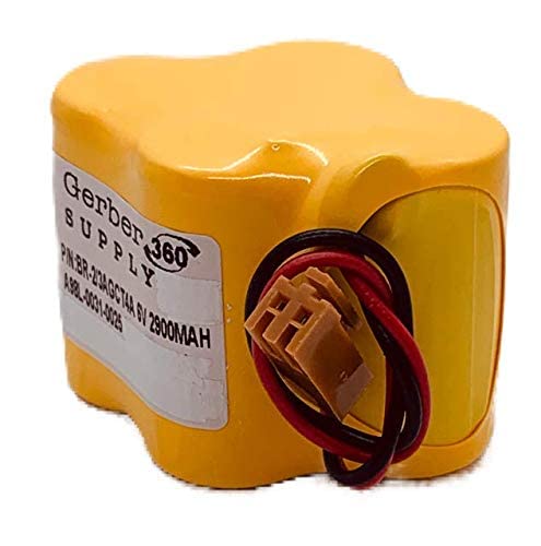 Gerber360 Supply BR-2/3AGCT4A (A98L-0031-0025) 6V 2900mAH Backup Battery for Fanuc Control