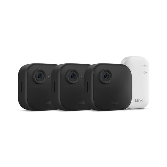 Blink Outdoor 4 - Wireless smart security camera, two-year battery life, 1080p HD day and infrared night live view, two-way talk. Sync Module Core