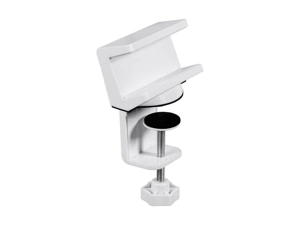 Monoprice Desk Clamp Holder for Surge Protectors, Power Strips, USB Hubs - Designed for Use With Sit-Stand Desks, White - Workstream Collection
