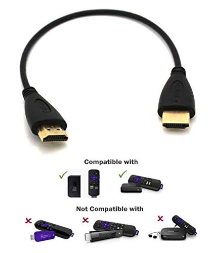 ienza HDMI Extender Cable 1.6FT, Compatible with Roku Express & Premier, Port Saver, Signal Booster
