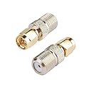 DHT Electronics 2pcs RF coaxial Coax Adapter SMA Male to F Female