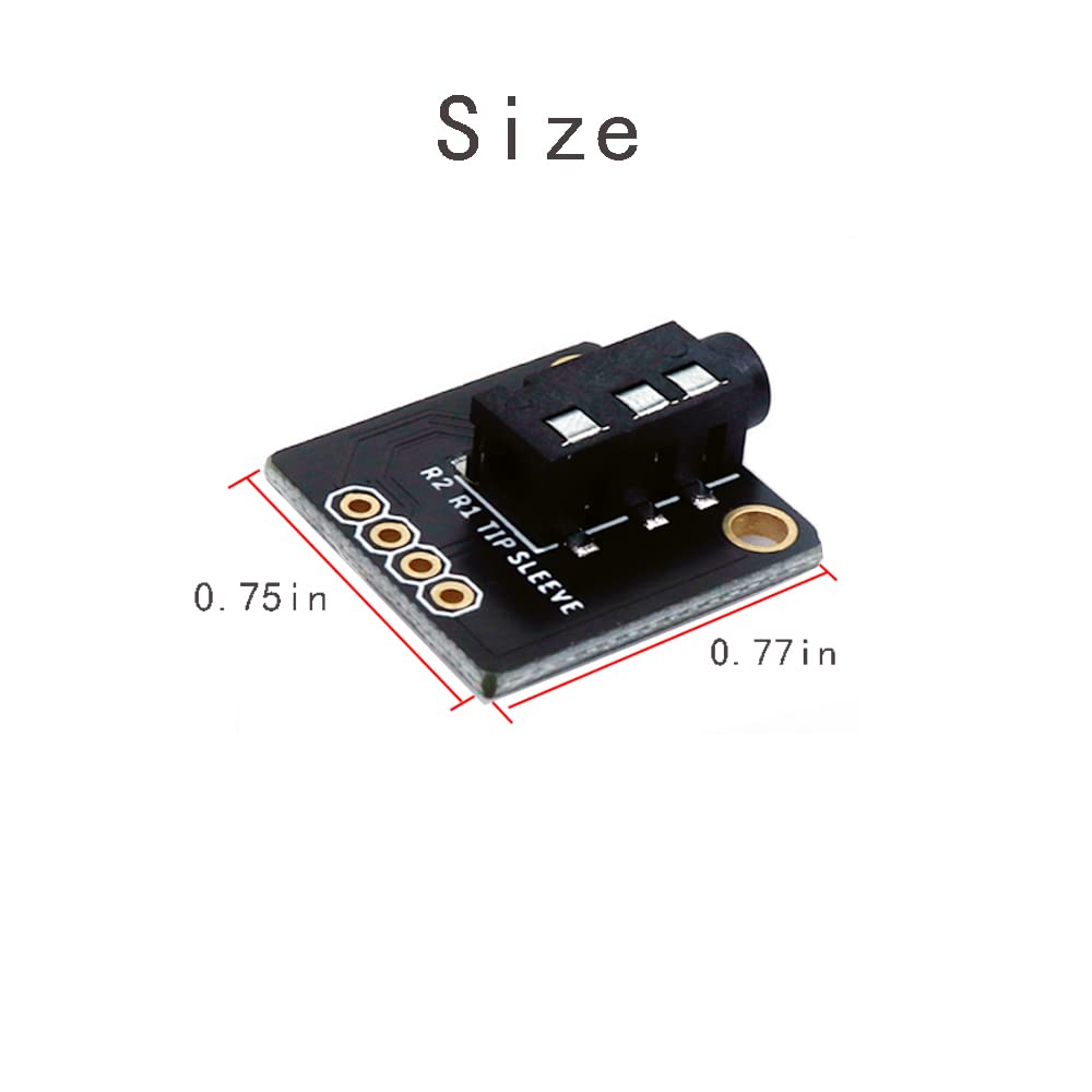 Treedix 6pcs TRRS 3.5mm Jack Breakout Board PCB Mount 4pin Audio Socket Headphone Video Audio MP3 Jack Module Extension Connector Module for Arduino