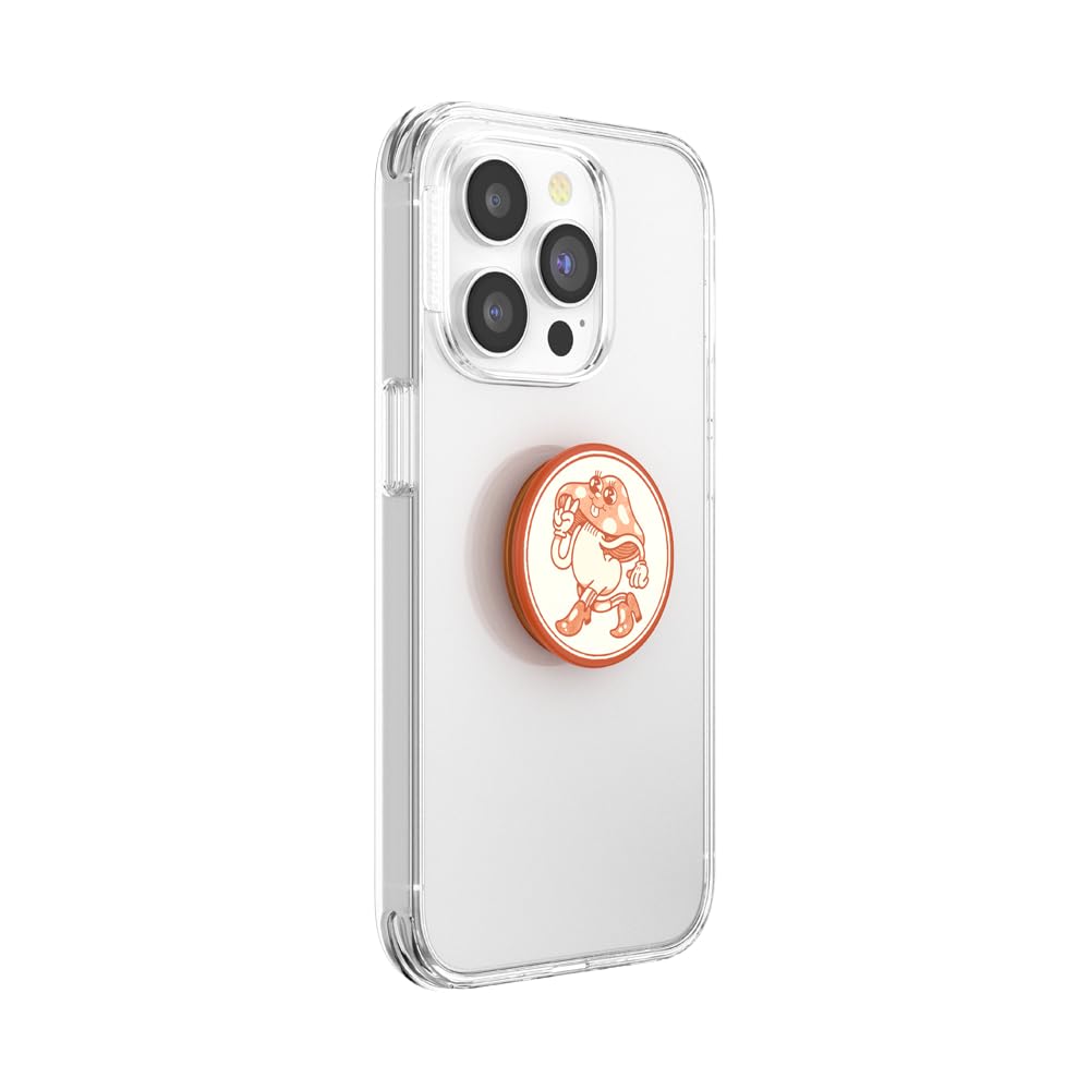 PopSockets Adhesive Phone Grip, Holder, Phone Stand, Orange - Mushie Groove