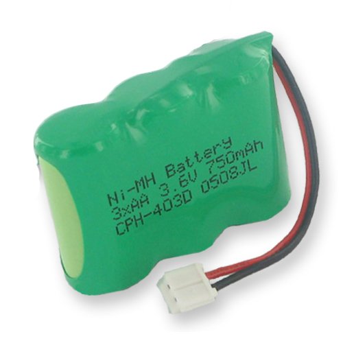 GE 2-9730 Cordless Phone Battery Ni-MH 1X3-2/3AA/D, 3.6 Volt, 750 mAh - Ultra Hi-Capacity - Replacement for Rechargeable Battery