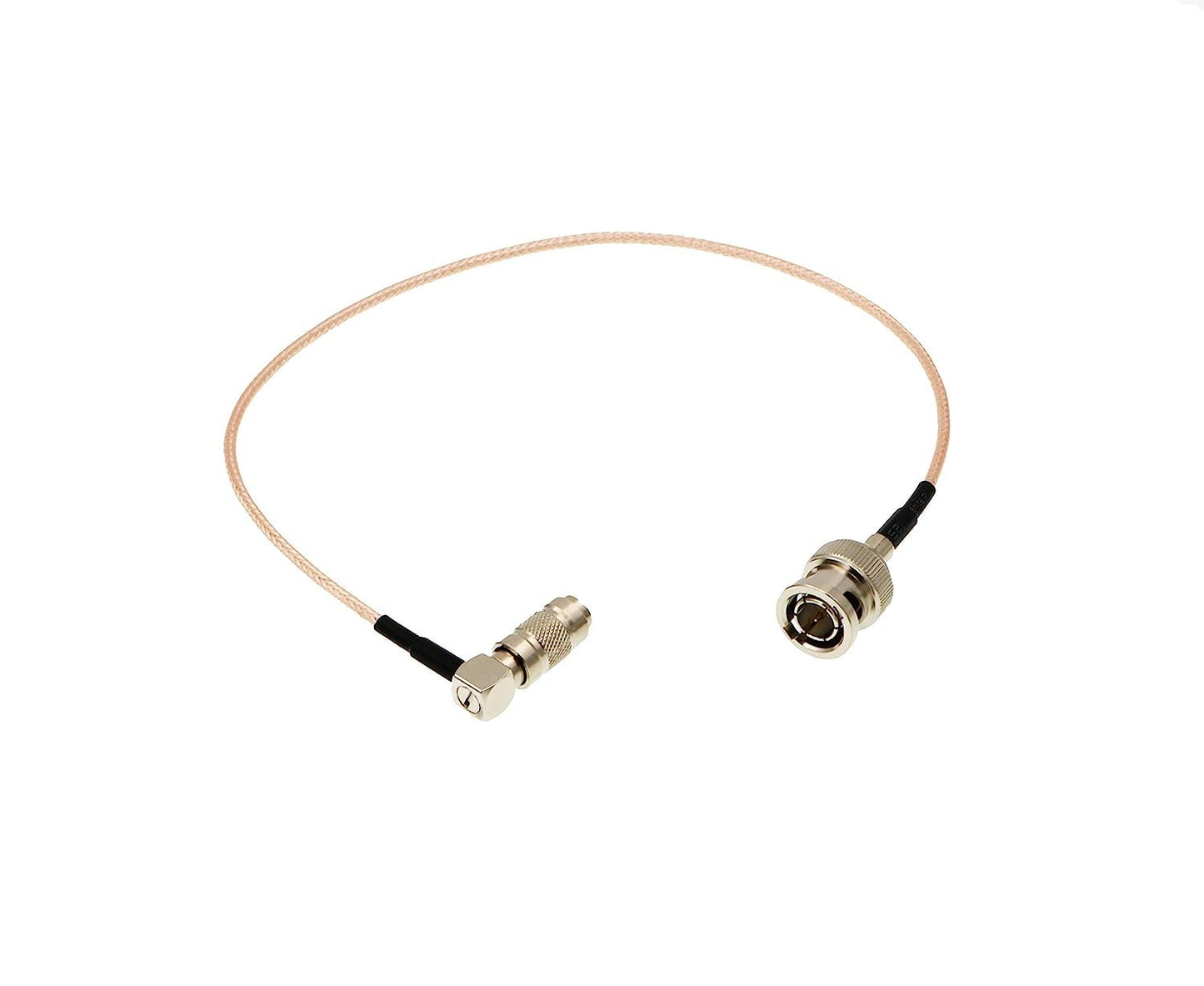 Uonecn Right Angle DIN 1.0/2.3 Mini BNC to HD SDI BNC RG179 RF Coaxial Cable Video Cable for Blackmagic HyperDeck Shuttle 75ohm