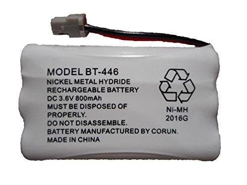 BT446 BT-446 BBTY0503001 BT-1004 BT-1005 GE-TL26402 BT-504 CPH-488B Rechargeable Cordless Telephone Battery DC 3.6V 800mAh Manufactured by Corun