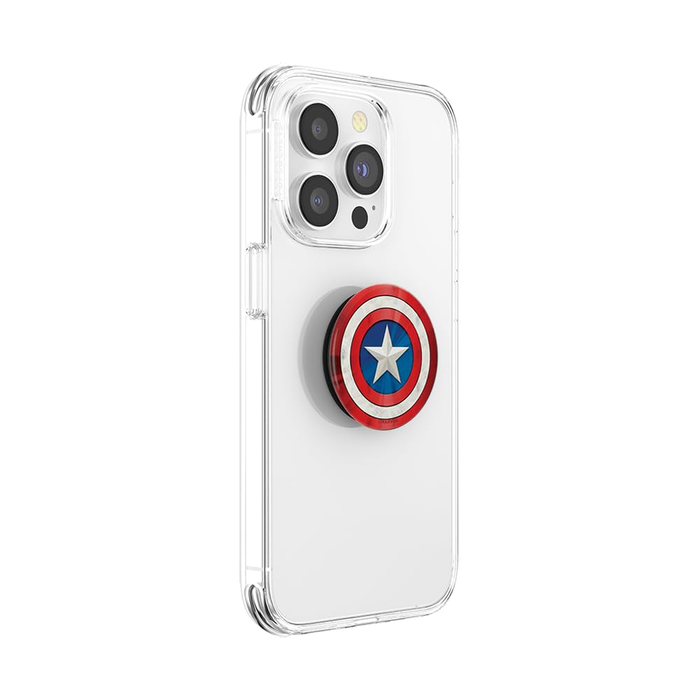 PopSockets Adhesive Phone Grip, Holder, Phone Stand, Marvel - Captain American Icon