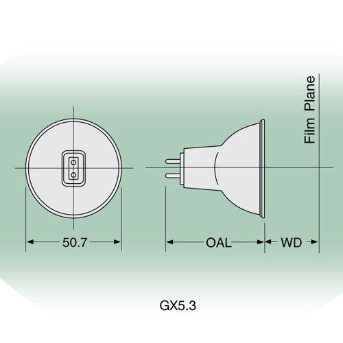OSRAM 54734 EKP/ENA 80W 30V MR16 Tungsten Halogen Lamp