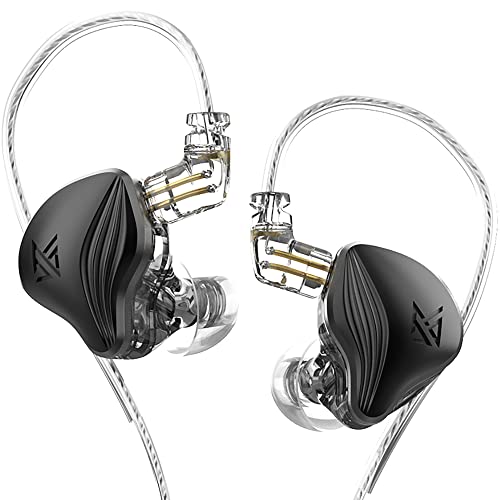 KZ ZEX Earbuds 1 electrostatic + 1 Dynamic Earphone in Ear Monitor Headphone with Detachable Cables Suitable for Audio Engineer, Musician (Black…