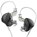 KZ ZEX Earbuds 1 electrostatic + 1 Dynamic Earphone in Ear Monitor Headphone with Detachable Cables Suitable for Audio Engineer, Musician (Black…