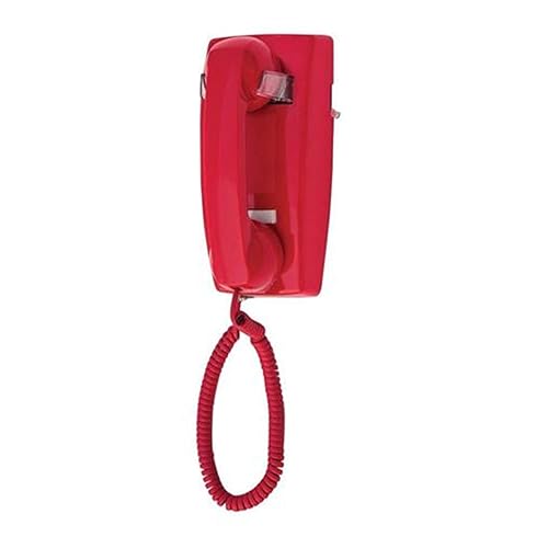 Cortelco 255447-VBA-NDL Mini Wall No dial Red