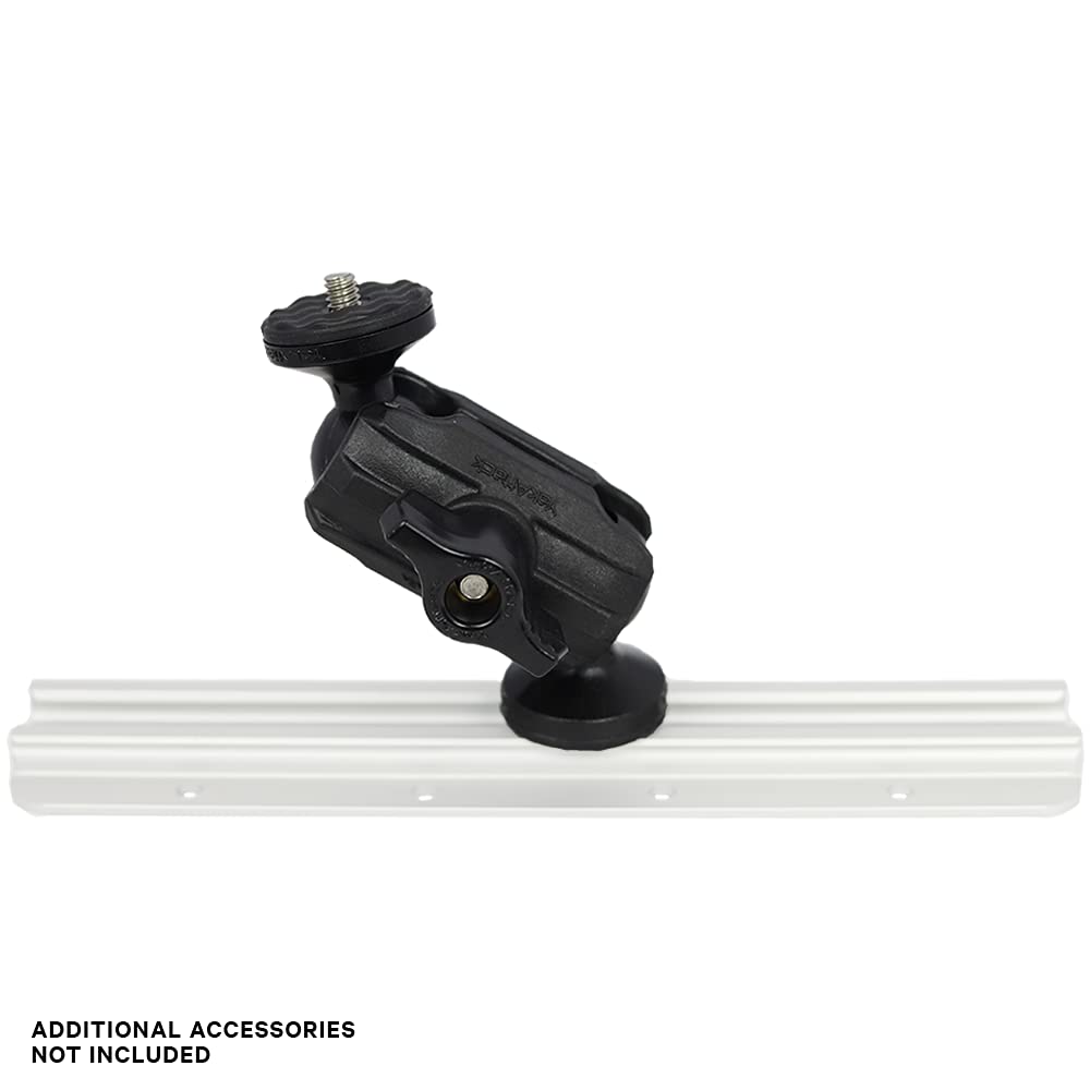 YakAttack Articulating Camera Mount | 5.5" Tall with ScrewBall Base | Compatible with GoPro & 1/4-20 | Low-Profile Adjustable Track Mount for Kayaks |