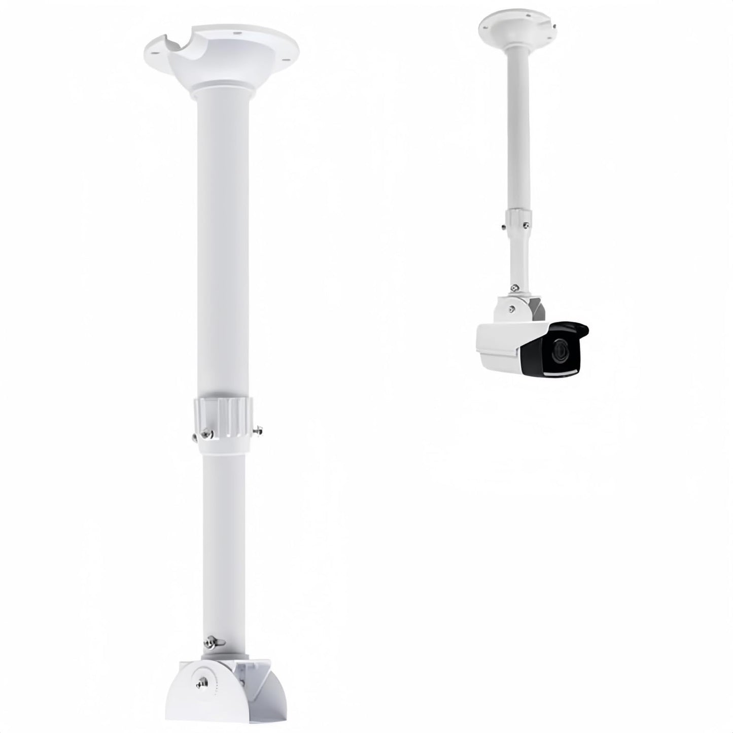 V-Fiabilidad Security Camera Mounting Bracket Extender Pole I-Type,30-60cm Telescopic Adjustable Ceiling Mount Bracket for CCTV IP Camera