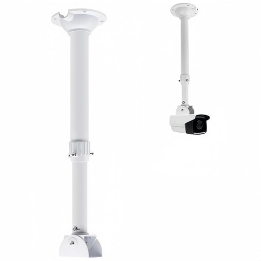 V-Fiabilidad Security Camera Mounting Bracket Extender Pole I-Type,30-60cm Telescopic Adjustable Ceiling Mount Bracket for CCTV IP Camera