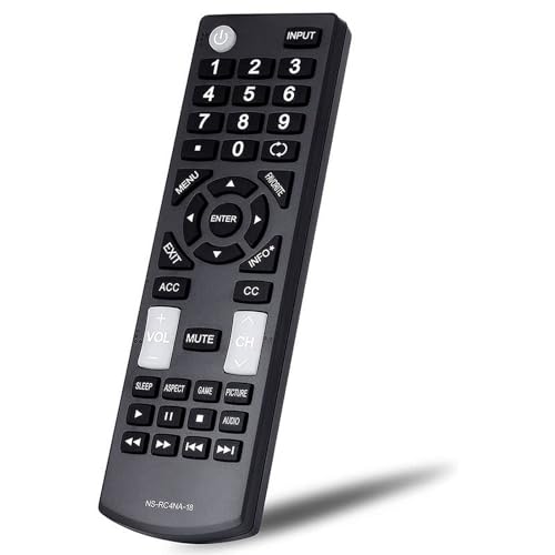 Black NS-RC4NA-18 Replacement Remote Compatible with Insignia TV Universal Tv Remote Insignia, and Other Brands LCD LED 3D HDTV Smart TV Remote