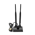 MustPoint 2.4GHz 5GHz Dual Band RP-SMA Male WiFi Antenna + IPEX MHF4 to RP-SMA Female Cable 9.8 inch for M.2 NGFF Network Card PC Computer