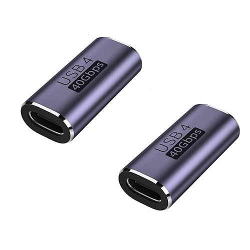 GodSpin USB C Coupler Adapter 40Gbps [2 Pack] USB C Type C Angled USB-C Female to Female Adapter, 8k at 60hz USB Extension for Laptop, Tablet, VR…