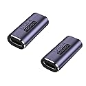 GodSpin USB C Coupler Adapter 40Gbps [2 Pack] USB C Type C Angled USB-C Female to Female Adapter, 8k at 60hz USB Extension for Laptop, Tablet, VR…