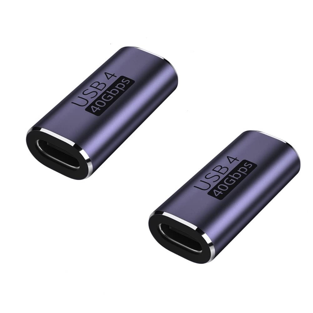 GodSpin USB C Coupler Adapter 40Gbps [2 Pack] USB C Type C Angled USB-C Female to Female Adapter, 8k at 60hz USB Extension for Laptop, Tablet, VR…