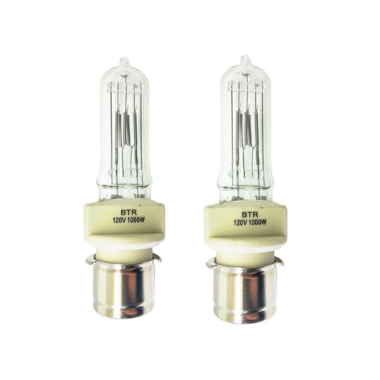 Tawelun 2PCS BTR 1000W 120V Halogen Lamp,T7 Lamp BTR Bulb P28s Base Medium Pre-Focus Based, 3200K High CRI 100 Stage and Studio, Replacement Bulb