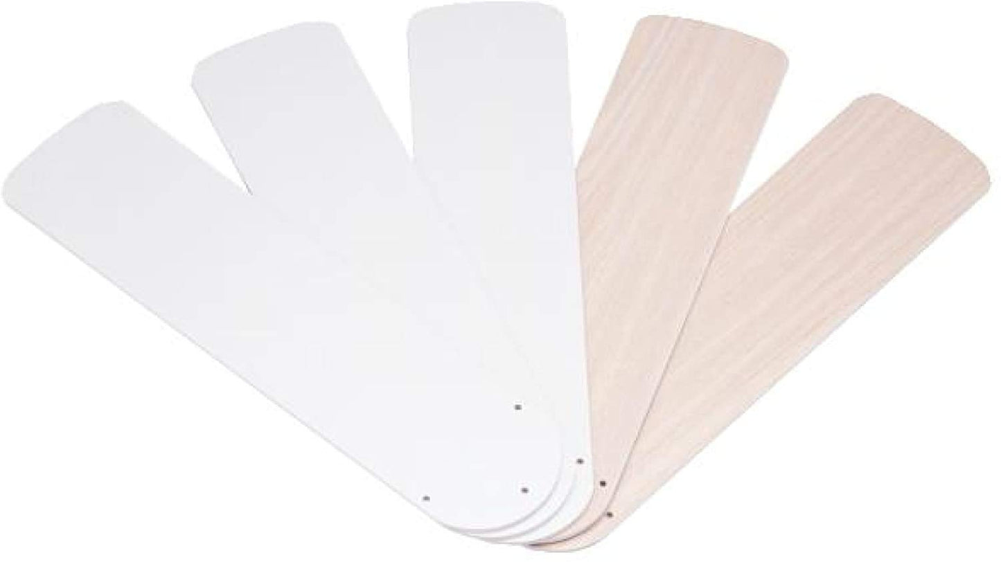 Ciata 42-Inch White/Bleached Oak Ceiling Fans Replacement Fan Blades - 5 Pack
