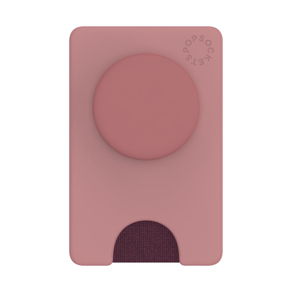PopSockets Adhesive Phone Wallet and Card Holder with Grip, Pink - Clay