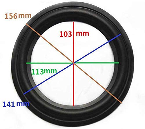 LinaLife 2pcs 6 inch 6" Speaker Foam Surround Repair Kit, 156mm Perforated Rubber Edge Rings Replacement Parts Speaker Repair DIY Surround Repair