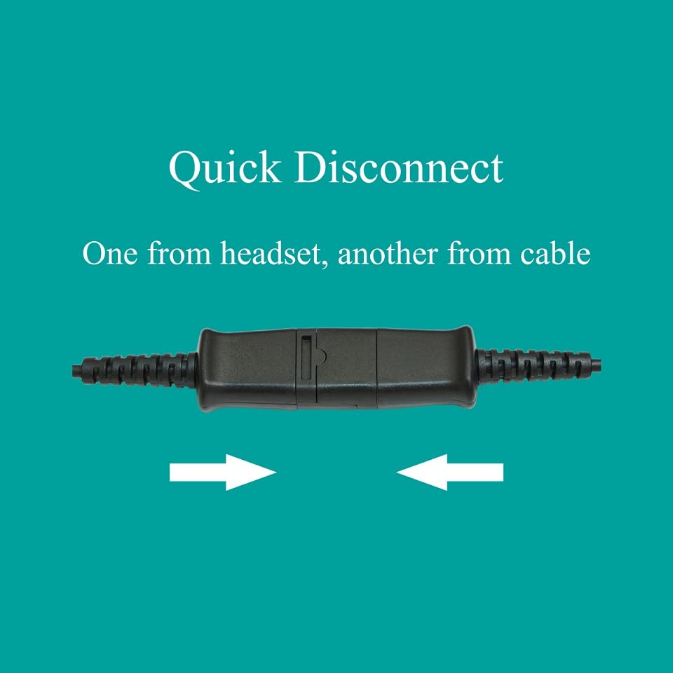 U10P Adapter Cable Compatible with Plantronics QD Headsets Work with Polycom VVX Shoretel NEC Aastra Nortel Digium Phones