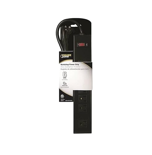 Mintcraft Or801123 Power Strip Blk Metal 6Out 3Ft
