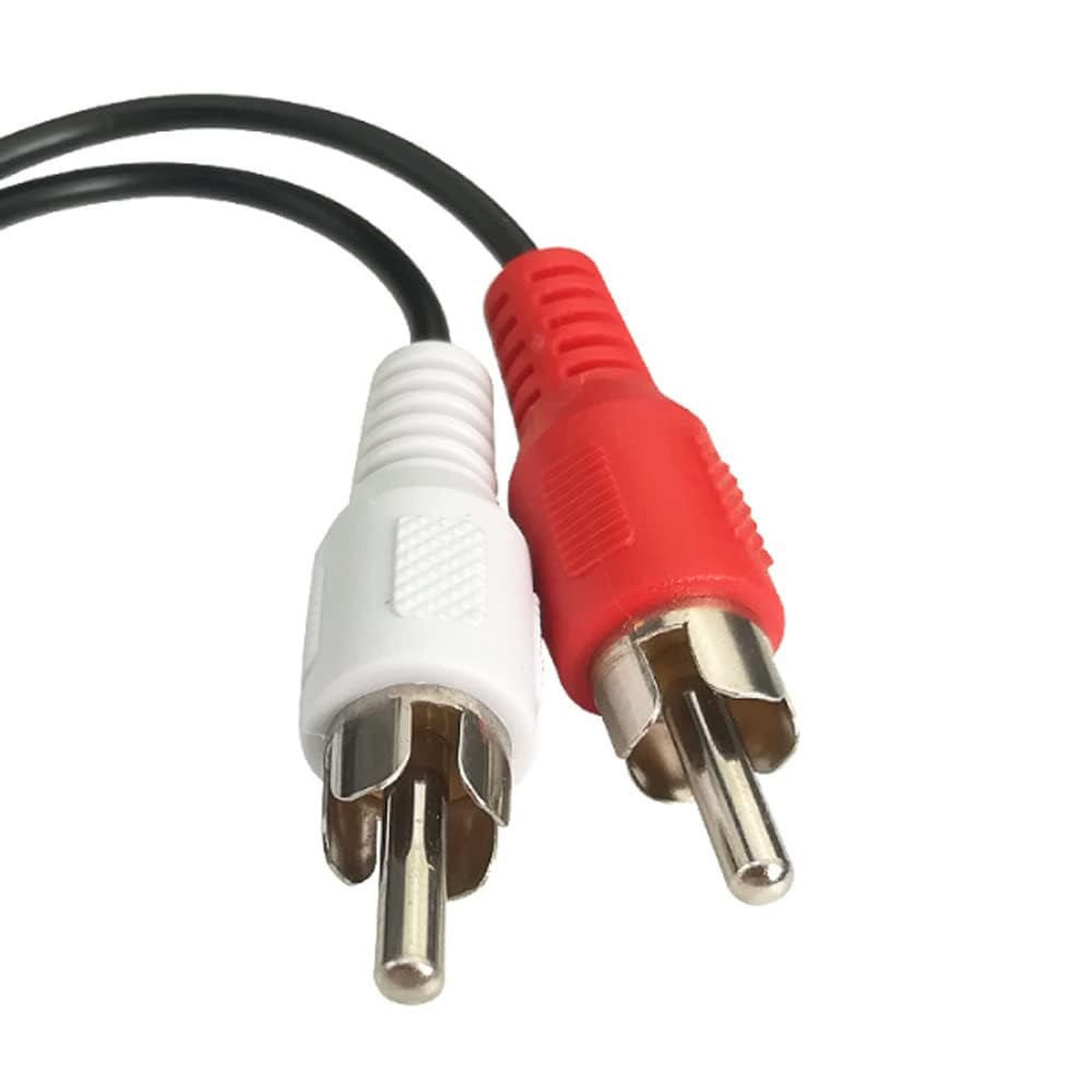 6 Inch 3.5mm Female to 2 RCA Male Stereo Audio Y Cable, Nickel Plated Adapter Compatible for TV,Smartphones, MP3, Tablets, Speakers,Home Theater, (12