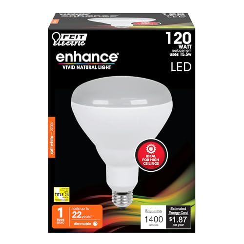Feit Electric LED Enhance BR40 Bulb, 120W Eq, Soft White
