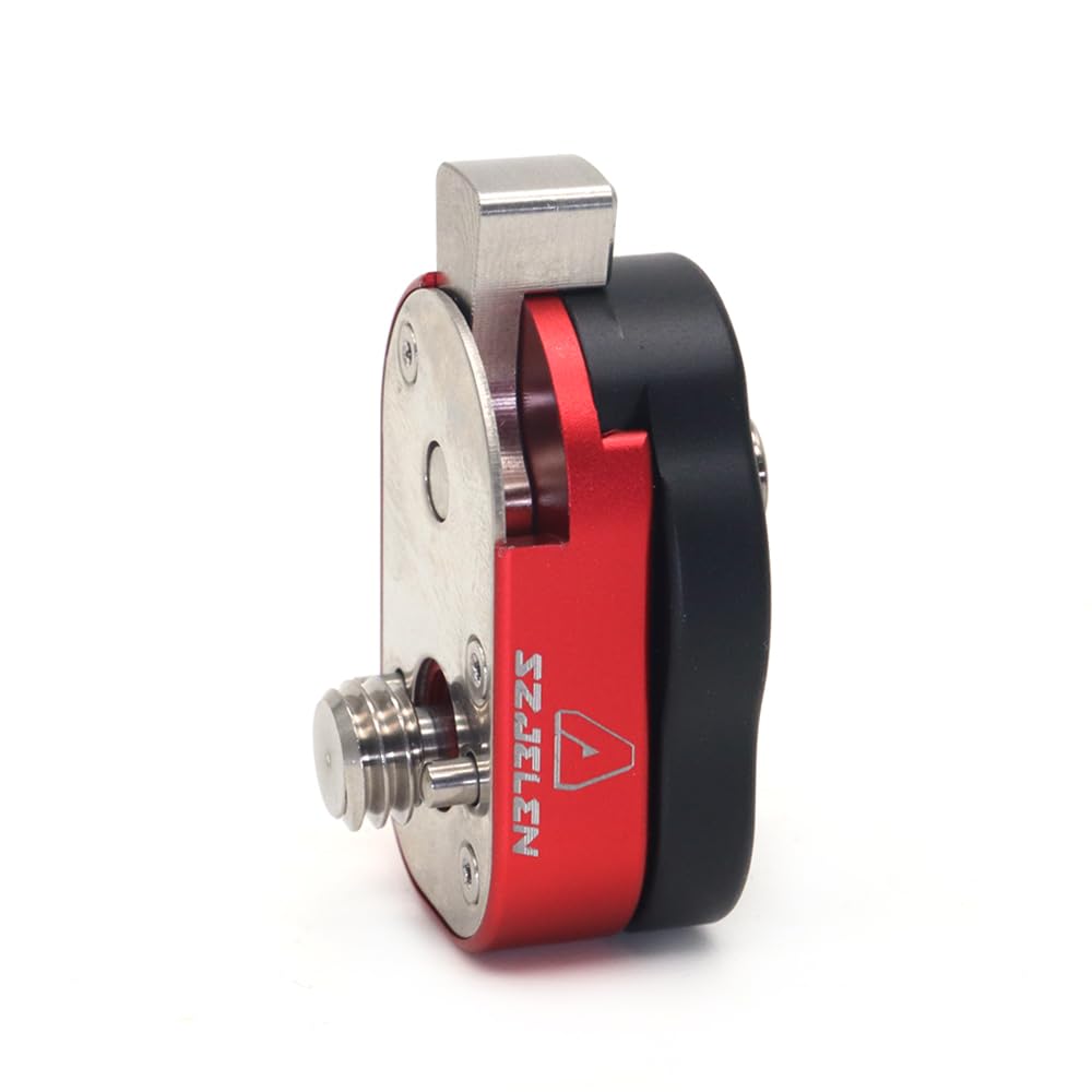 SZJELEN Mini Quick Release Plate System with 3/8 Screws M3 for Camera Monitors, Arms, Accessories, Microphones, Key Lights (Red)