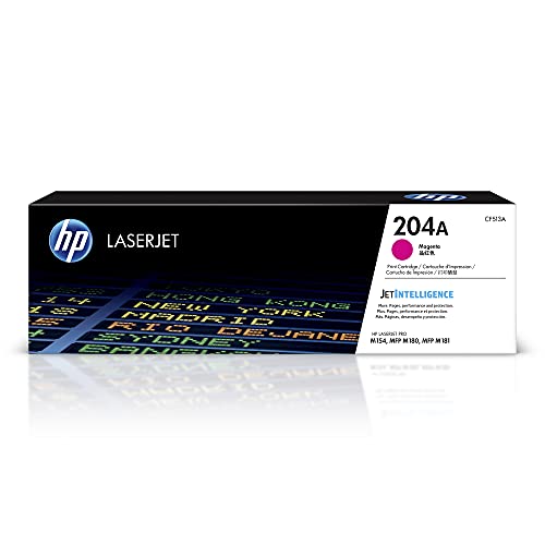 HP 204A Magenta Toner Cartridge | Works Color LaserJet Pro M154 Series, Color LaserJet Pro MFP M180, M181 Series | CF513A