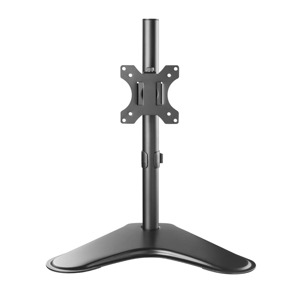 Amer EZSTAND Monitor Free-Standing Desk Stand for 1 Screen up to 32 inches Heavy-Duty Fully Adjustable with Max VESA 100x100mm