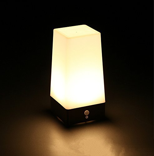 ZEEFO Motion Sensor LED Night Light 3 Modes Battery Powered LED Table Lamp,Sensitive Lights Stairway Bedroom/Bathroom Hallway Emergency Camping Lamp