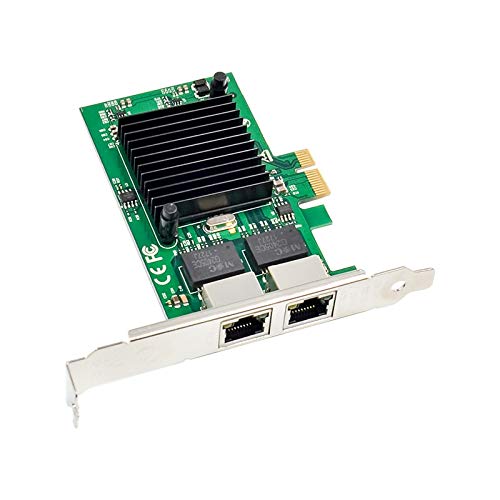 X-MEDIA XM-NA3821 PCI-E 2-Port Dual 10/100/1000Mbps Gigabit Ethernet PCI Express (PCIe x1) Server Network Adapter Card | Intel 82575 Chipset | Windows