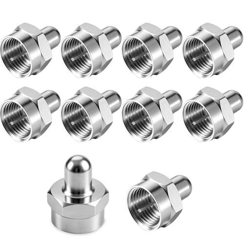 F-Type Coax Cap Cover, 10 Pack 75 Ohm Coaxial Terminator for Unused Coax Jacks, Splitters, Amplifier, Coaxial Cables, TV Antennas, Wall Plates