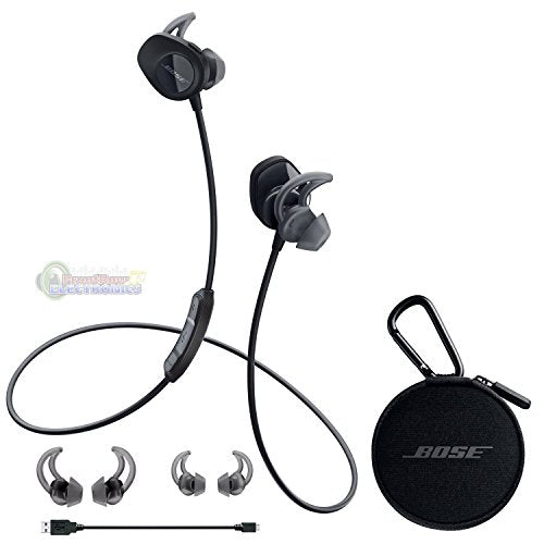 Bose SoundSport, Wireless Earbuds, (Sweatproof Bluetooth Headphones for Running and Sports), Black (Renewed)
