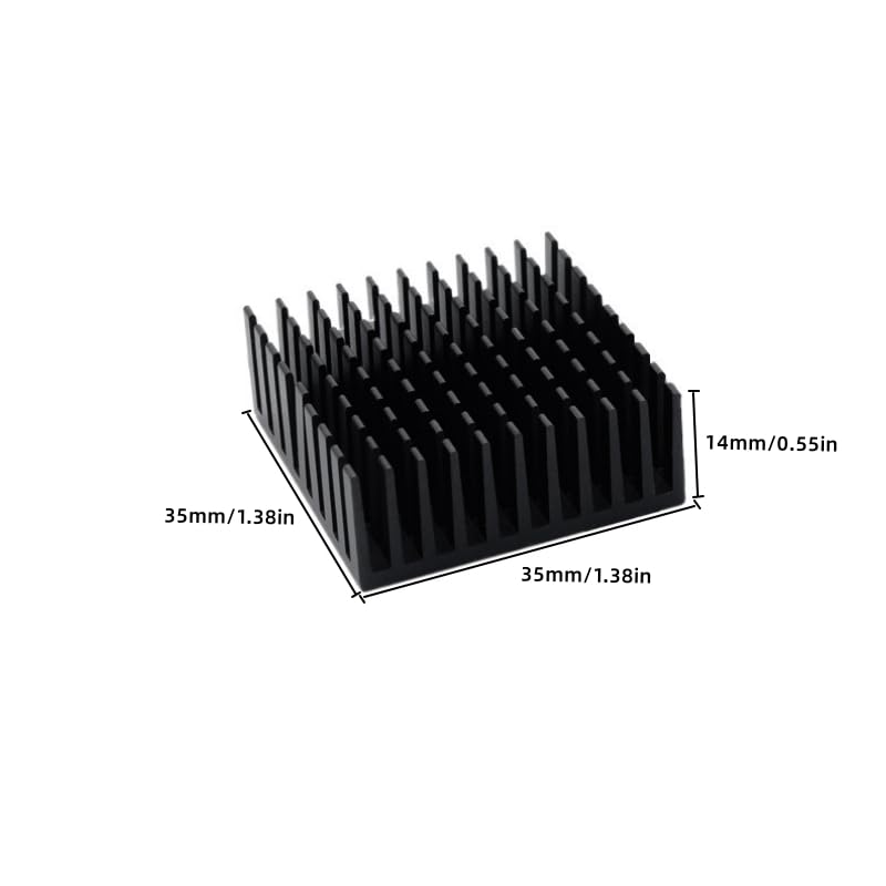LuoQiuFa Aluminum Heatsink Cooler Radiator Cooling 35mm x 35mm x14mm Heat Sink Module (Pack of 2)