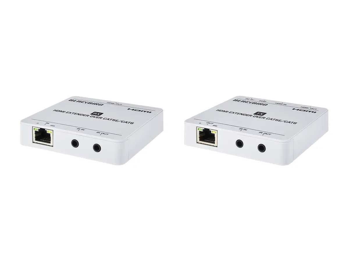 Monoprice 4K HDMI Extender Over Ethernet - CAT5e/6/7, 70 Meters (229 Feet) Power Over Cable (PoC) HDMI Loop Out, Smart EDID, IR Bidirectional