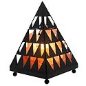 Himalayan Glow Pyramid Style Crystal Salt Lamp with Pink Salt Chunks, ETL Certified, Adjustable Dimmer Switch for Soothing Ambience | Ideal Night
