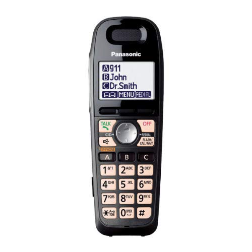 Panasonic Cordless Phone Handset Accessory Compatible with KX-TG6592T Cordless Phone System - KX-TGA659T (Black), Titanium Black