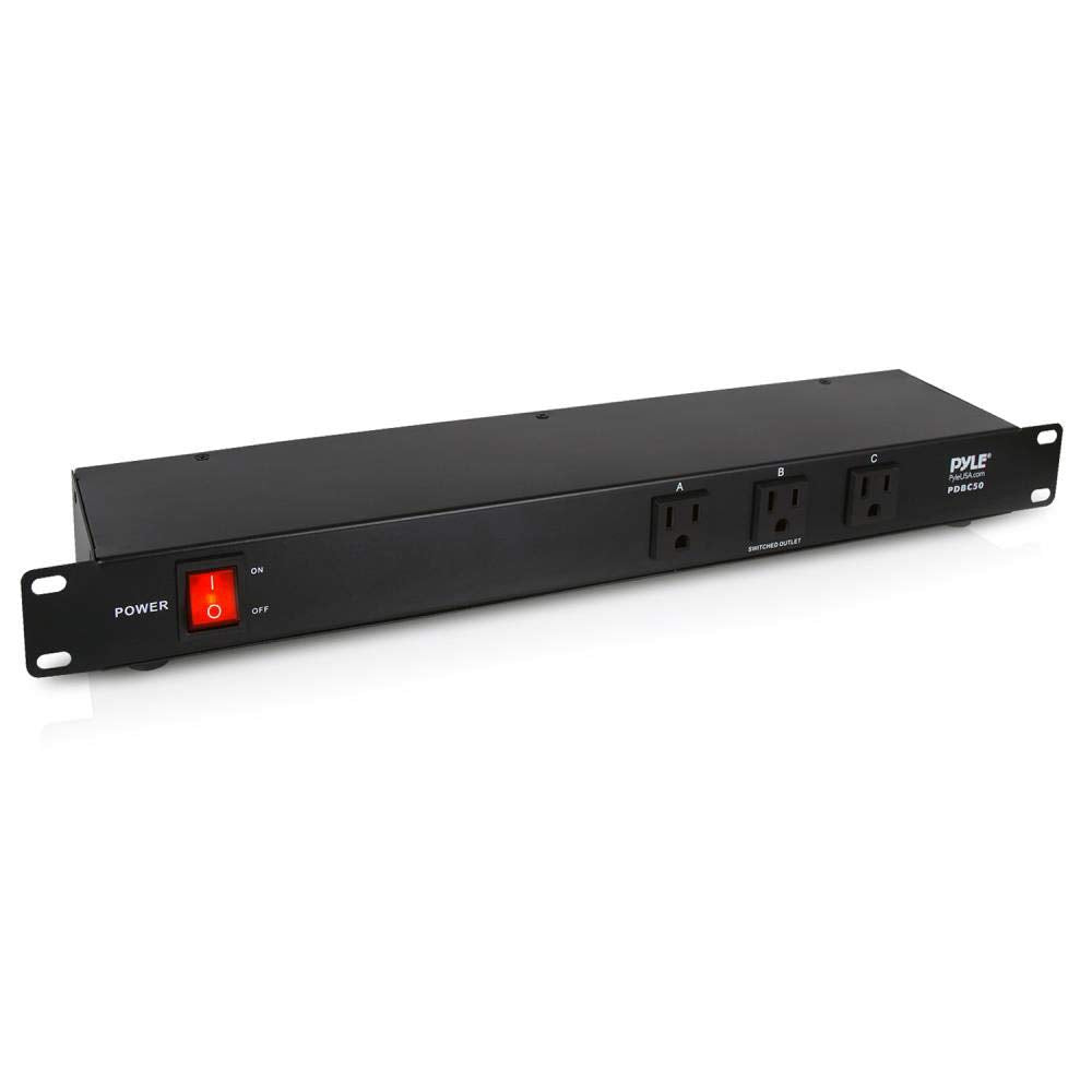 PDU Power Strip Surge Protector - 150 Joule 9 Outlet Strips Surge Protector Heavy Duty Electric Extension Cord Strip - 1U Rack Mount Protection Power