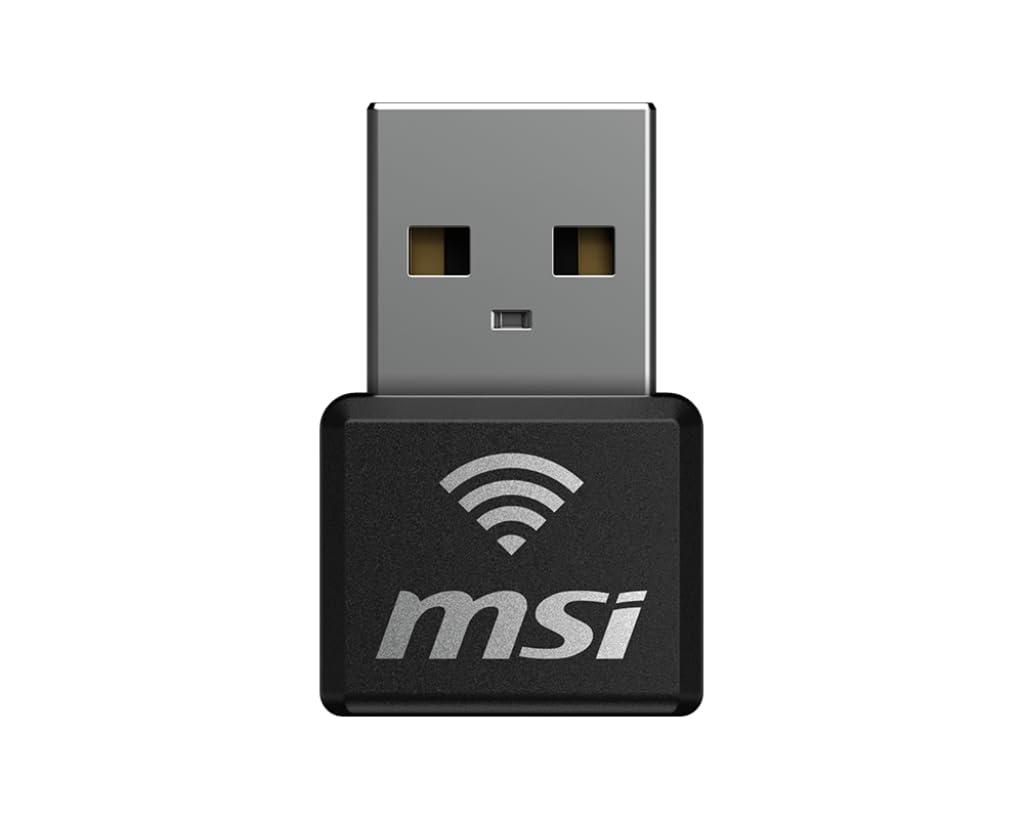 MSI AX1800 Nano WiFi USB Adapter - WiFi 6, up to 1800 Mbps, 2.4G/5G Dual-Band Wireless Network, WPA3 encryption, MU-MIMO, OFDMA, 2X Dual Antennas